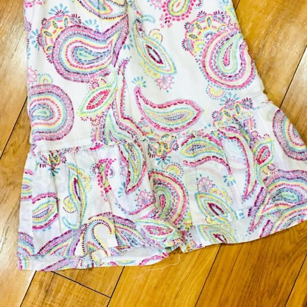 Easter spring girl dress paisley floral boho sundress school summer 6 7